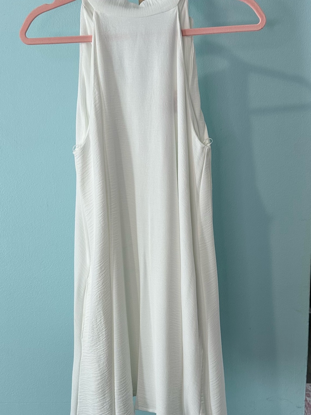 NWT SZ MED White Sleeveless Midi Swing Dress Length 36” PTP 19”
